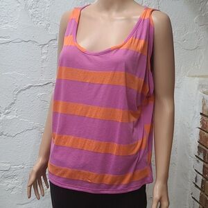 Blu pepper purple and orange sleeveless blouse